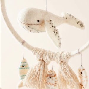 Whimsical Felted Fish Mobile